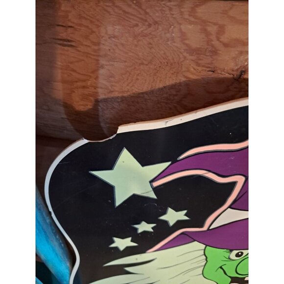 Vintage IMPACT PLASTICS Halloween Yard Art Sign Stakes - Glows In The Dark 26" - Picture 2 of 2